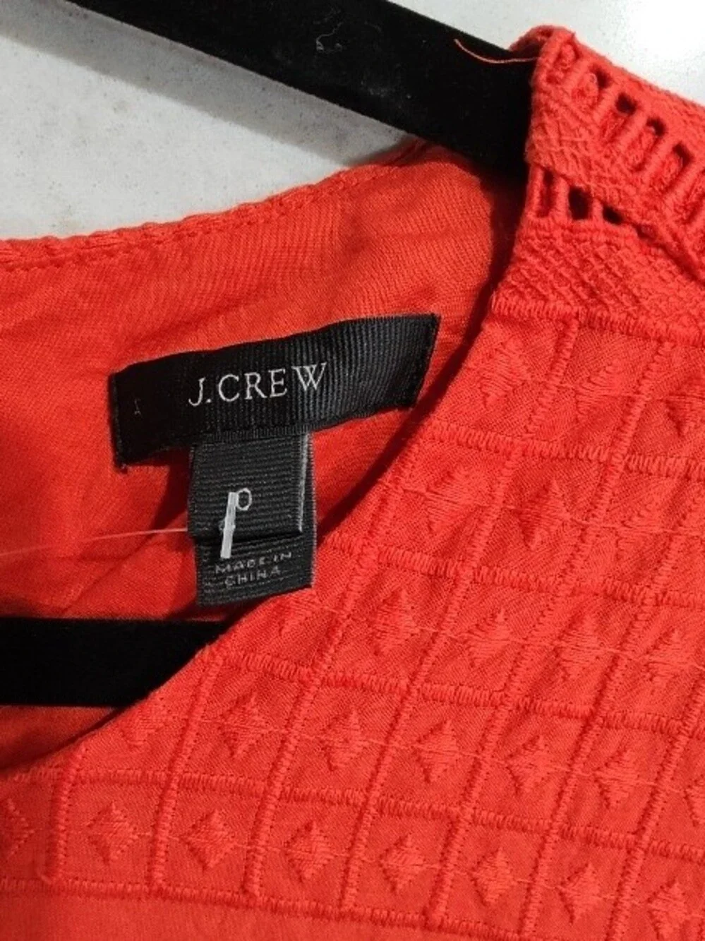 J. Crew Coral Openwork Knit Midi Dress